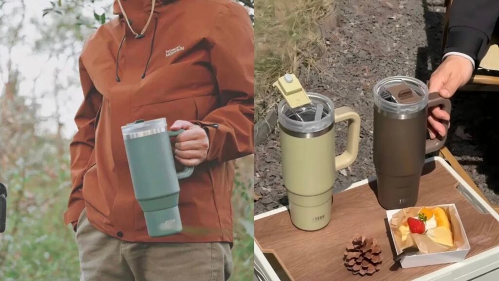 Copo térmico Tyeso 1.2L cabe no porta copos do carro