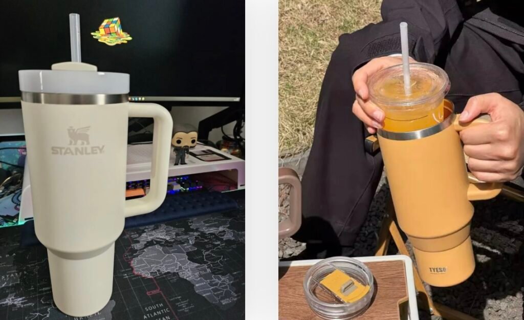 comparação detalhada copo térmico stanley e tyeso
